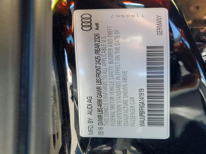 Aukcja sprzedaży 2016 Audi A3, vin: WAUUPBFF6GA141919, numer aukcji: 66466556