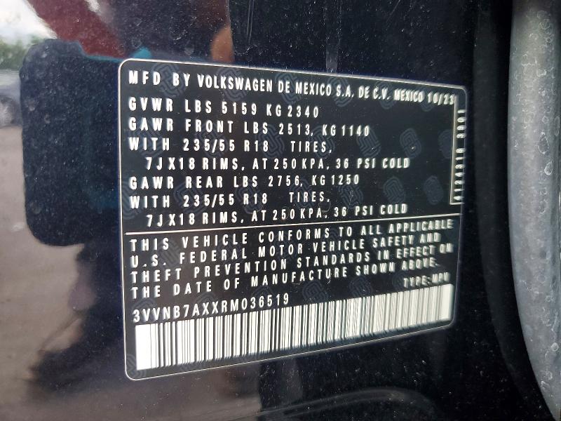 Продажа на аукционе авто 2024 Volkswagen Tiguan, vin: 3VVNB7AXXRM036519, номер лота: 63687566