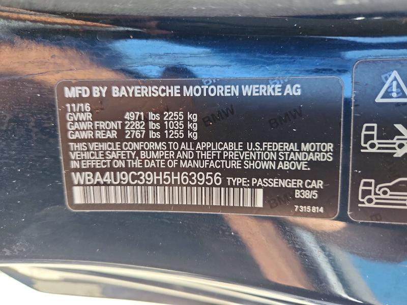 Aukcja sprzedaży 2017 Bmw 430xi, vin: WBA4U9C39H5H63956, numer aukcji: 65853946