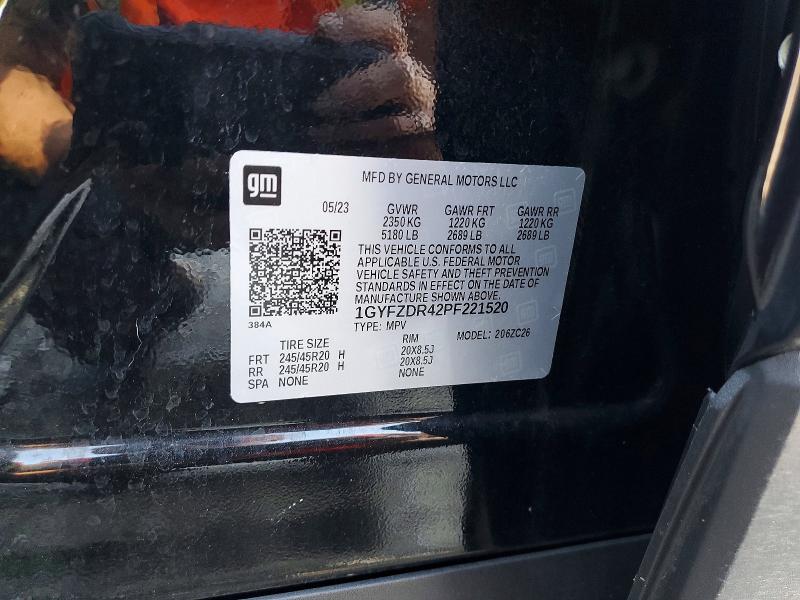 Aukcja sprzedaży 2023 Cadillac Xt4, vin: 1GYFZDR42PF221520, numer aukcji: 63899286