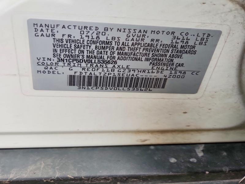 Aukcja sprzedaży 2020 Nissan Kicks, vin: 3N1CP5DV0LL535626, numer aukcji: 64293756