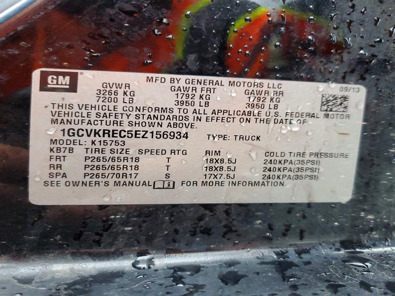 64183306 :رقم المزاد ، 1GCVKREC5EZ156934 vin ، 2014 Chevrolet Silverado مزاد بيع