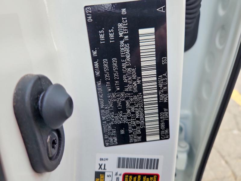 Aukcja sprzedaży 2023 Toyota Highlander, vin: 5TDKDRBH5PS032924, numer aukcji: 65673666