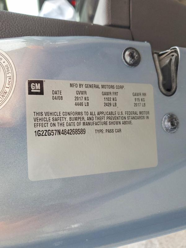 64199226 :رقم المزاد ، 1G2ZG57N484268589 vin ، 2008 Pontiac G6 مزاد بيع