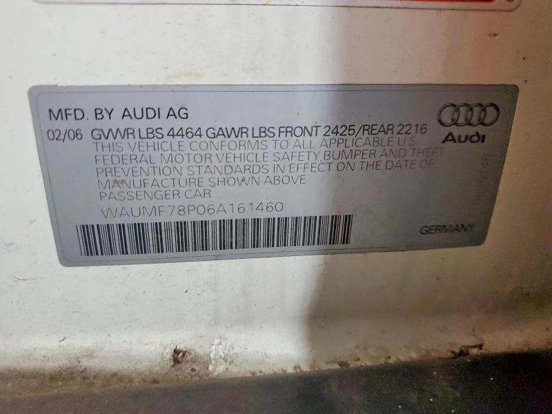 Aukcja sprzedaży 2006 Audi A3, vin: WAUMF78P06A161460, numer aukcji: 66294026