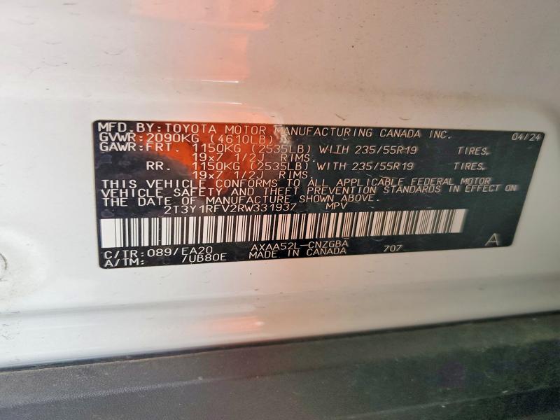 Продаж на аукціоні авто 2024 Toyota Rav4, vin: 2T3Y1RFV2RW331937, номер лоту: 66828686