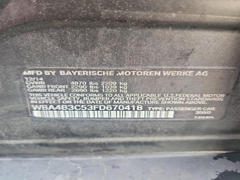 Продажа на аукционе авто 2015 Bmw 435, vin: WBA4B3C53FD670418, номер лота: 63648756