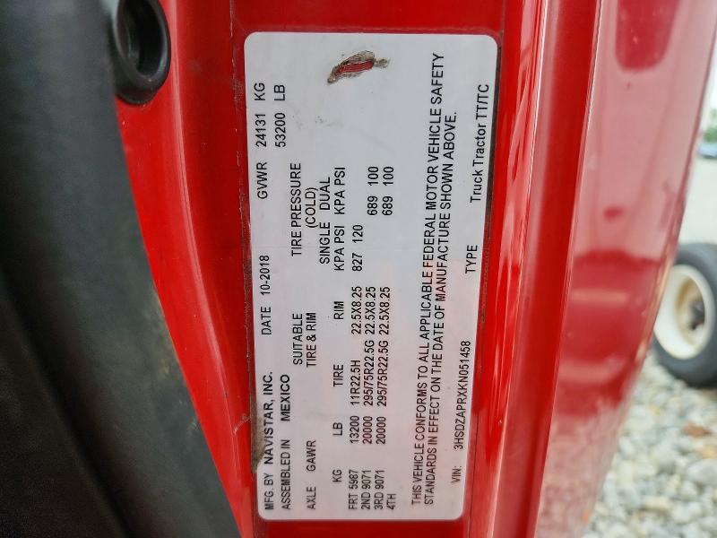 Продаж на аукціоні авто 2019 International Lt625, vin: 3HSDZAPRXKN051458, номер лоту: 64294186