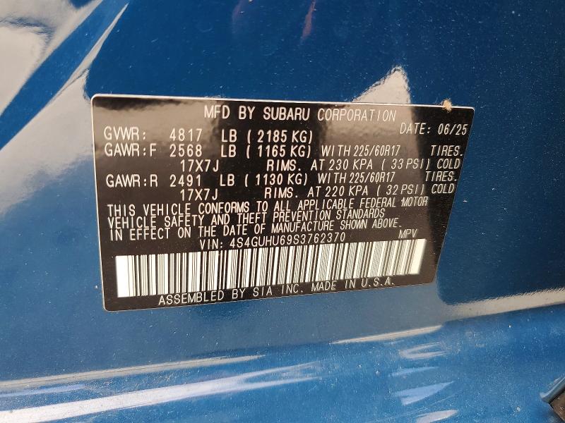 Aukcja sprzedaży 2025 Subaru Crosstrek, vin: 4S4GUHU69S3762370, numer aukcji: 66395626