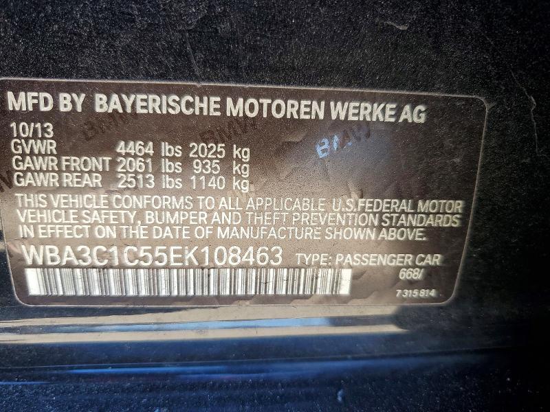 Aukcja sprzedaży 2014 Bmw 328, vin: WBA3C1C55EK108463, numer aukcji: 65605336