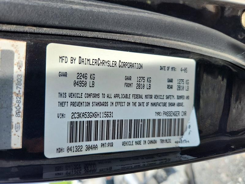 Aukcja sprzedaży 2006 Chrysler 300, vin: 2C3KA53GX6H115631, numer aukcji: 65749896