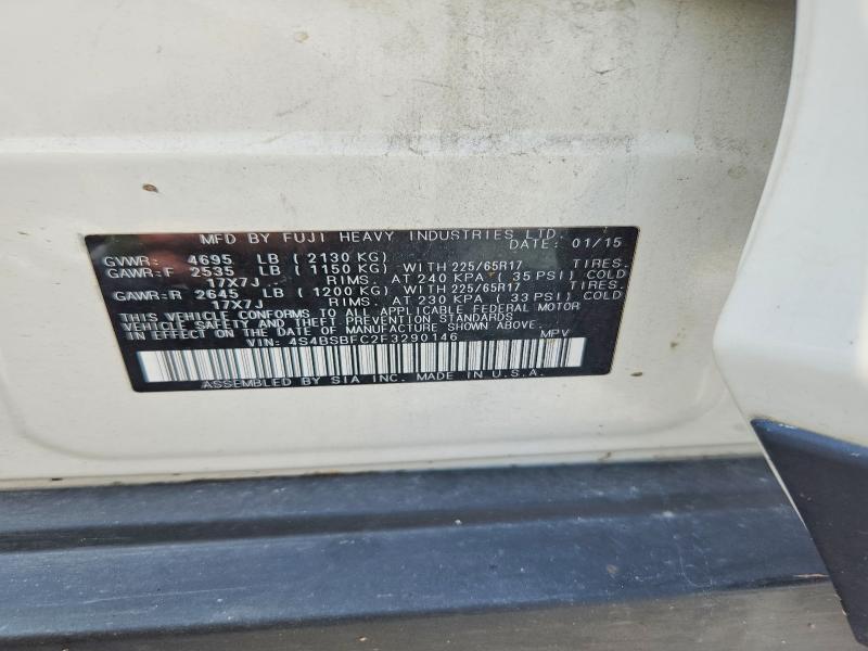 64468226 :رقم المزاد ، 4S4BSBFC2F3290146 vin ، 2015 Subaru Outback مزاد بيع