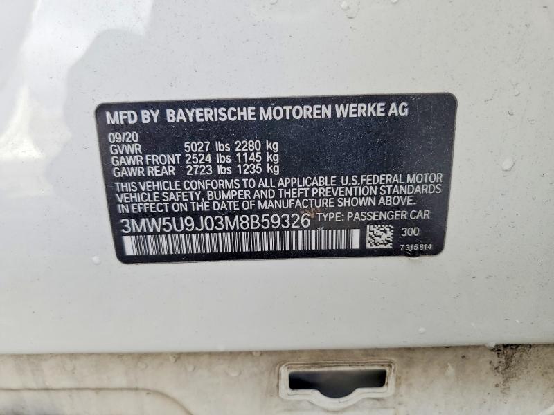 Продажа на аукционе авто 2021 Bmw M340xi, vin: 3MW5U9J03M8B59326, номер лота: 65107436