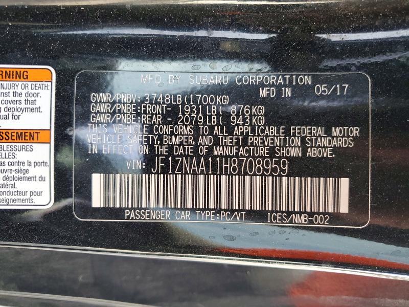 Продажа на аукционе авто 2017 Toyota 86, vin: JF1ZNAA11H8708959, номер лота: 66116356