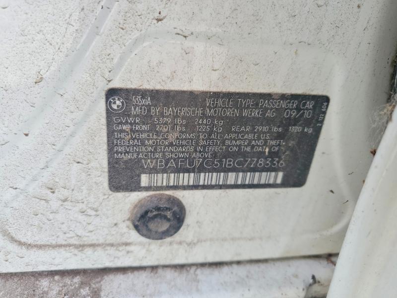 Aukcja sprzedaży 2011 Bmw 535, vin: WBAFU7C51BC778336, numer aukcji: 64369386
