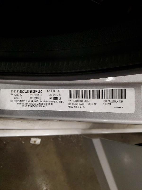 65361786 :رقم المزاد ، 1C3CCBAB9CN126854 vin ، 2012 Chrysler 200 مزاد بيع
