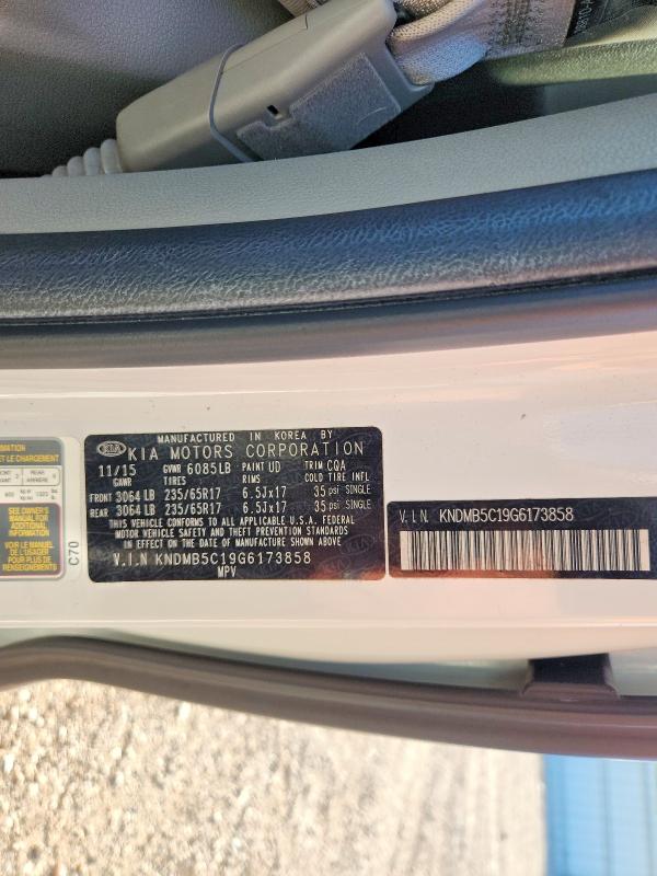 66408096 :رقم المزاد ، KNDMB5C19G6173858 vin ، 2016 Kia Sedona مزاد بيع
