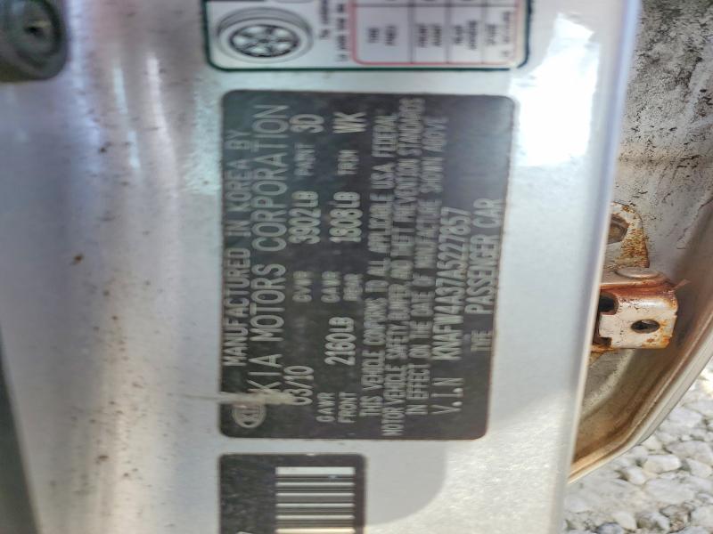 Продаж на аукціоні авто 2010 Kia Forte, vin: KNAFW4A37A5227857, номер лоту: 64914566