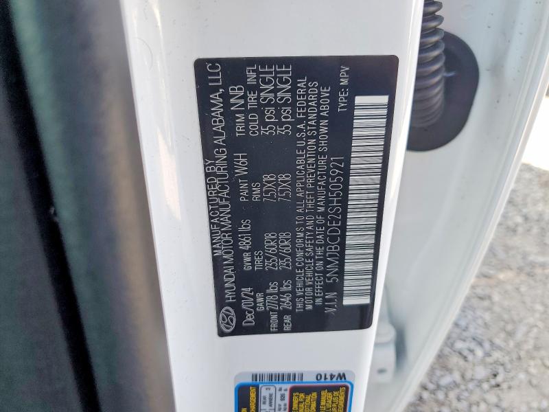 64369286 :رقم المزاد ، 5NMJBCDE2SH505921 vin ، 2025 Hyundai Tucson مزاد بيع