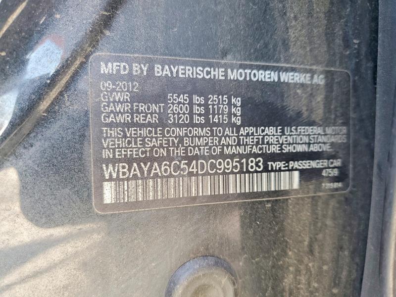2013 Bmw 740 მანქანა იყიდება აუქციონზე, vin: WBAYA6C54DC995183, აუქციონის ნომერი: 65946616