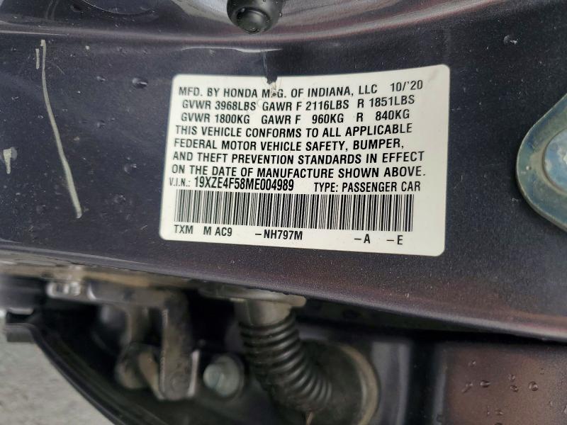 Продаж на аукціоні авто 2021 Honda Insight, vin: 19XZE4F58ME004989, номер лоту: 66779116