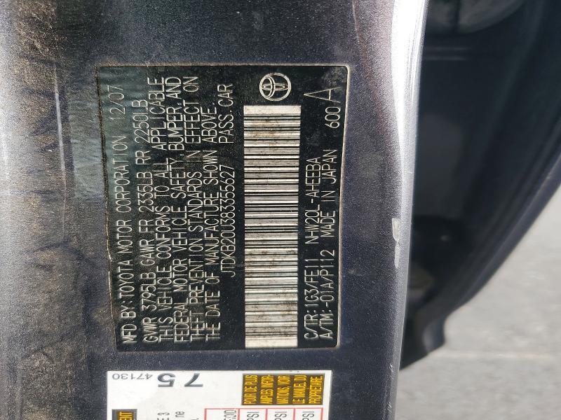 Auction sale of the 2008 Toyota Prius, vin: JTDKB20U383355627, lot number: 65132766