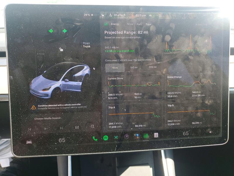 2019 Tesla Model 3 მანქანა იყიდება აუქციონზე, vin: 5YJ3E1EB4KF469241, აუქციონის ნომერი: 65798916