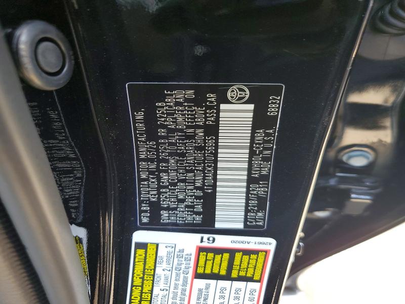 Продаж на аукціоні авто 2026 Toyota Camry, vin: 4T1DAACK3TU756965, номер лоту: 66117596