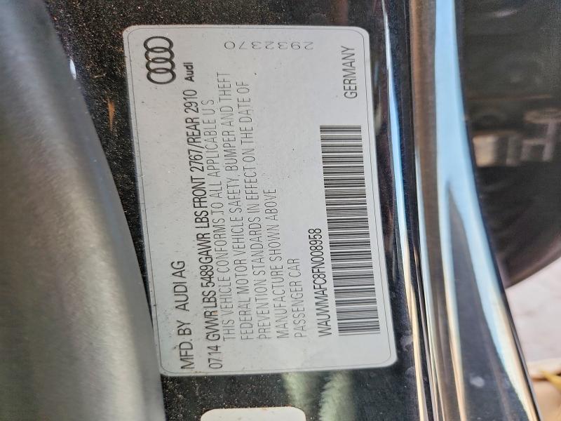Aukcja sprzedaży 2015 Audi A7, vin: WAUWMAFC8FN008958, numer aukcji: 63915396