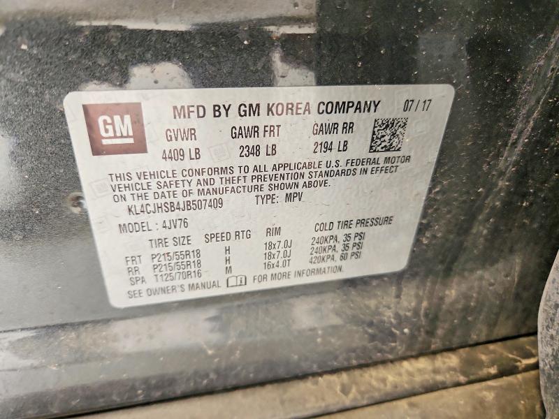 Aukcja sprzedaży 2018 Buick Encore, vin: KL4CJHSB4JB507409, numer aukcji: 63361856