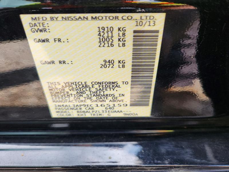 2014 Nissan Altima მანქანა იყიდება აუქციონზე, vin: 1N4AL3AP9EC165159, აუქციონის ნომერი: 65109276