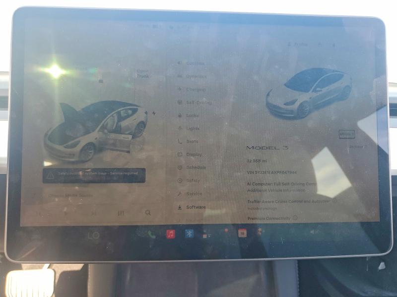 2023 Tesla Model 3 მანქანა იყიდება აუქციონზე, vin: 5YJ3E1EAXPF647944, აუქციონის ნომერი: 65744886