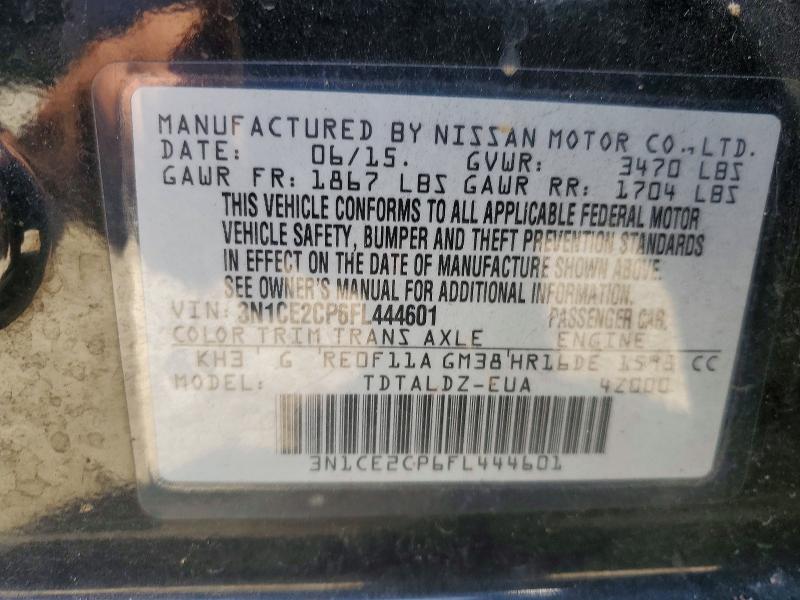 Продаж на аукціоні авто 2015 Nissan Versa Note, vin: 3N1CE2CP6FL444601, номер лоту: 63950996