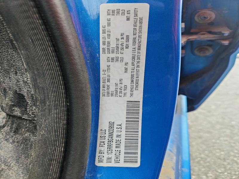 2022 Ram 1500 მანქანა იყიდება აუქციონზე, vin: 1C6RRFBG4NN339582, აუქციონის ნომერი: 64387966