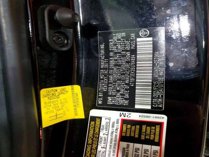 2011 Toyota Camry მანქანა იყიდება აუქციონზე, vin: 4T1BF3EK2BU764894, აუქციონის ნომერი: 63672086