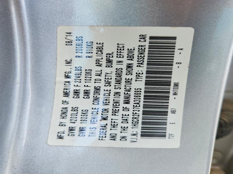 Aukcja sprzedaży 2014 Honda Accord, vin: 1HGCR2F37EA306695, numer aukcji: 65572086