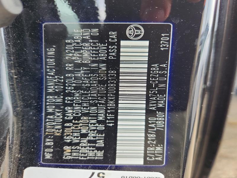 Продажа на аукционе авто 2023 Toyota Camry, vin: 4T1F11BKXPU083138, номер лота: 59974956