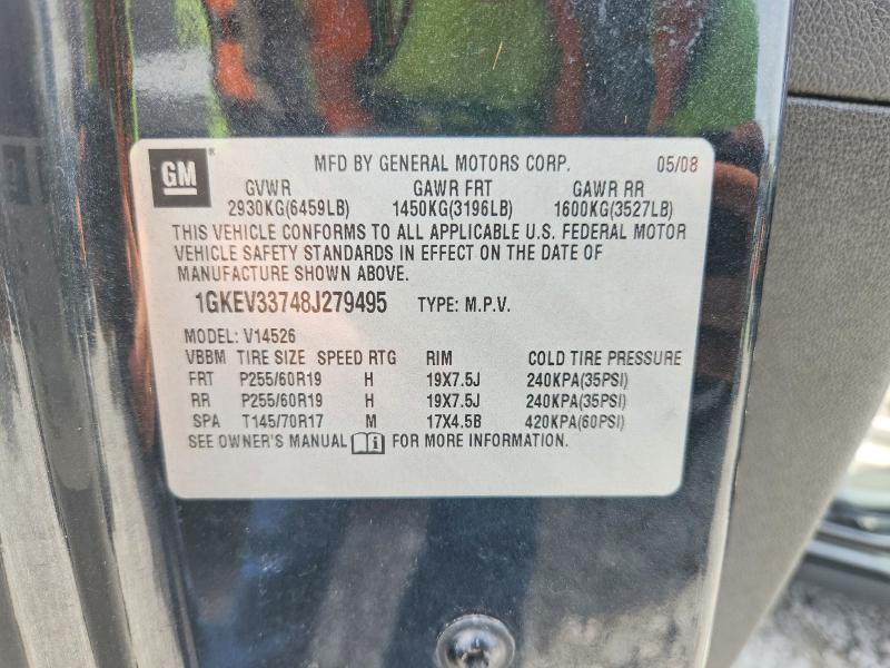Aukcja sprzedaży 2008 Gmc Acadia, vin: 1GKEV33748J279495, numer aukcji: 65273936
