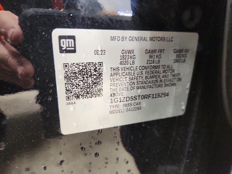 Aukcja sprzedaży 2024 Chevrolet Malibu, vin: 1G1ZD5ST0RF115264, numer aukcji: 66217736