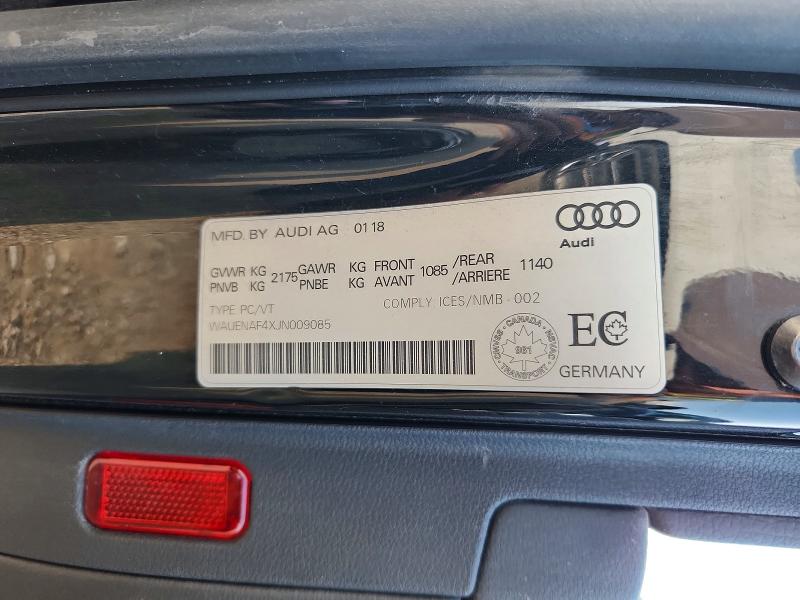 Продаж на аукціоні авто 2018 Audi A4, vin: WAUENAF4XJN009085, номер лоту: 60189256