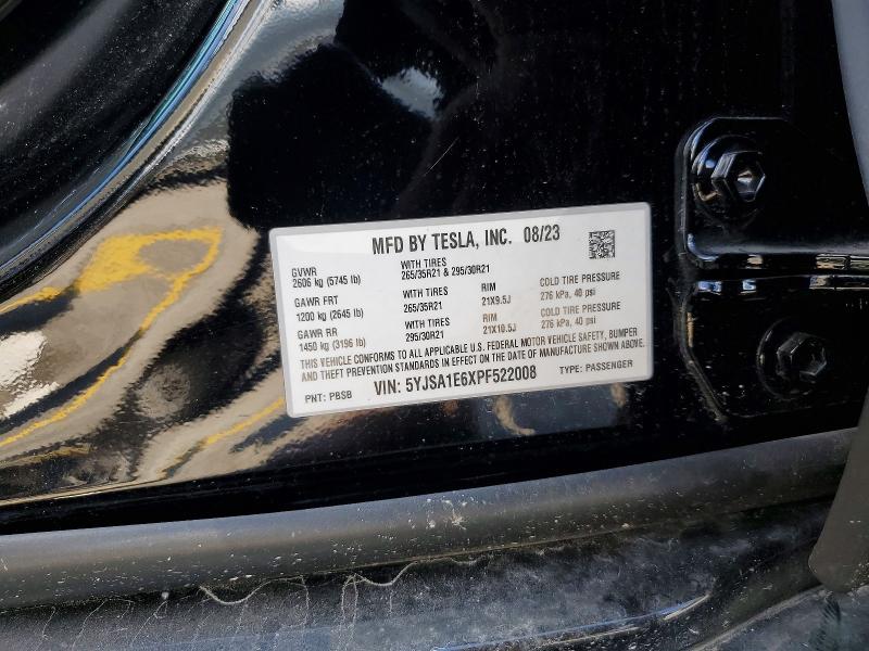 Aukcja sprzedaży 2023 Tesla Model S, vin: 5YJSA1E6XPF522008, numer aukcji: 65223606