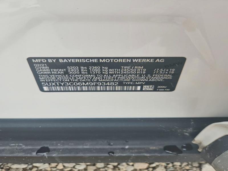 Продажа на аукционе авто 2021 Bmw X3, vin: 5UXTY3C06M9F93482, номер лота: 63792176
