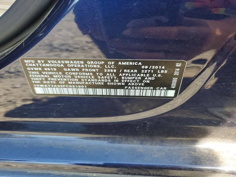 Aukcja sprzedaży 2015 Volkswagen Passat, vin: 1VWAT7A32FC031901, numer aukcji: 64313876