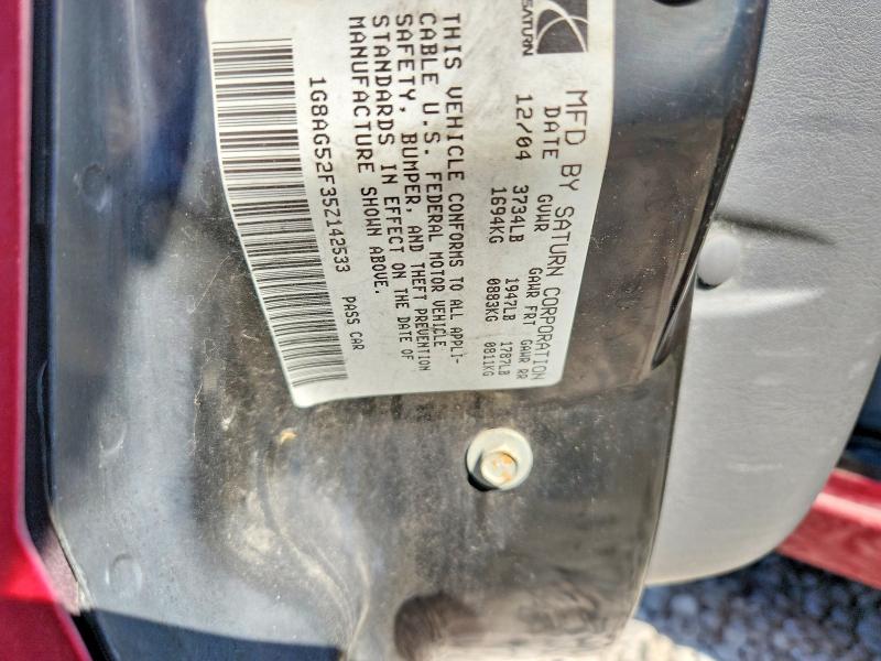 Продажа на аукционе авто 2005 Saturn Ion, vin: 1G8AG52F35Z142533, номер лота: 63402606
