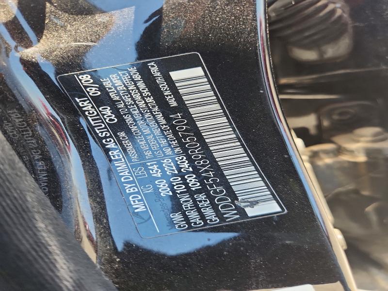 2009 Mercedes-benz C მანქანა იყიდება აუქციონზე, vin: WDDGF54X89R057904, აუქციონის ნომერი: 62878766