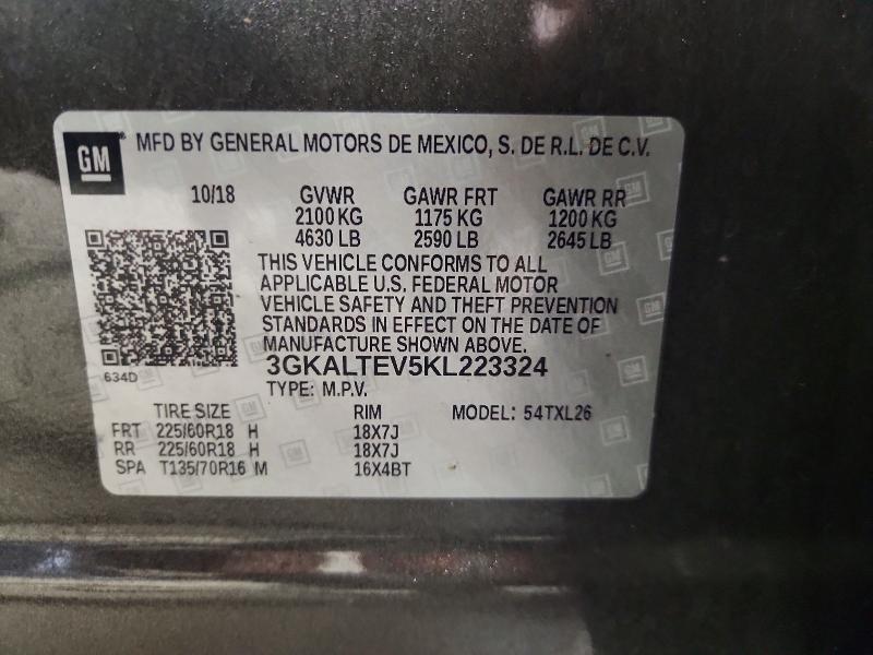 62650226 :رقم المزاد ، 3GKALTEV5KL223324 vin ، 2019 Gmc Terrain مزاد بيع