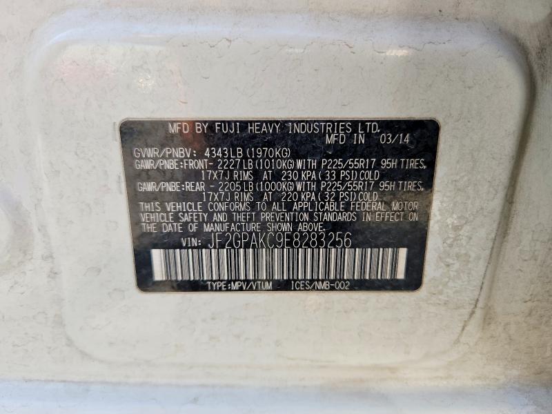 Aukcja sprzedaży 2014 Subaru Xv Crosstrek, vin: JF2GPAKC9E8283256, numer aukcji: 66406926