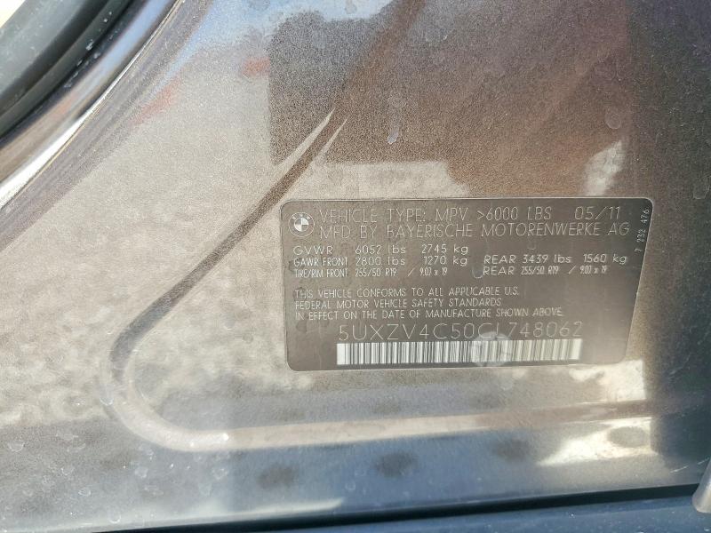 65316876 :رقم المزاد ، 5UXZV4C50CL748062 vin ، 2012 Bmw X5 مزاد بيع