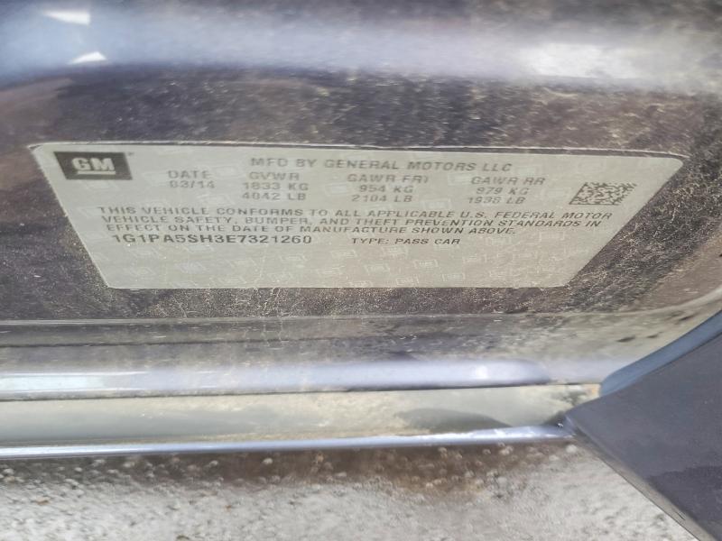 Продаж на аукціоні авто 2014 Chevrolet Cruze, vin: 1G1PA5SH3E7321260, номер лоту: 62518626