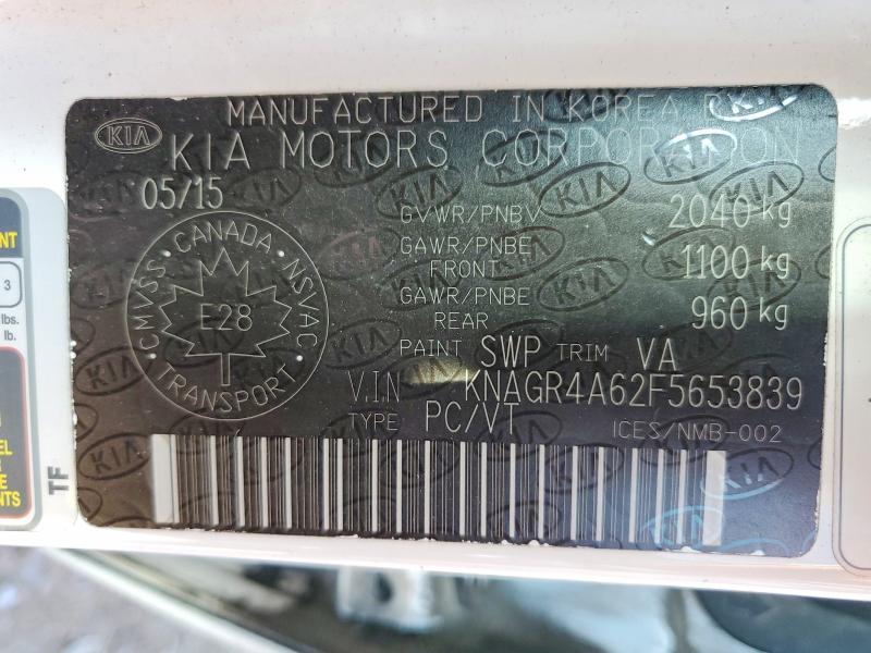 Продажа на аукционе авто 2015 Kia Optima, vin: KNAGR4A62F5653839, номер лота: 64883826
